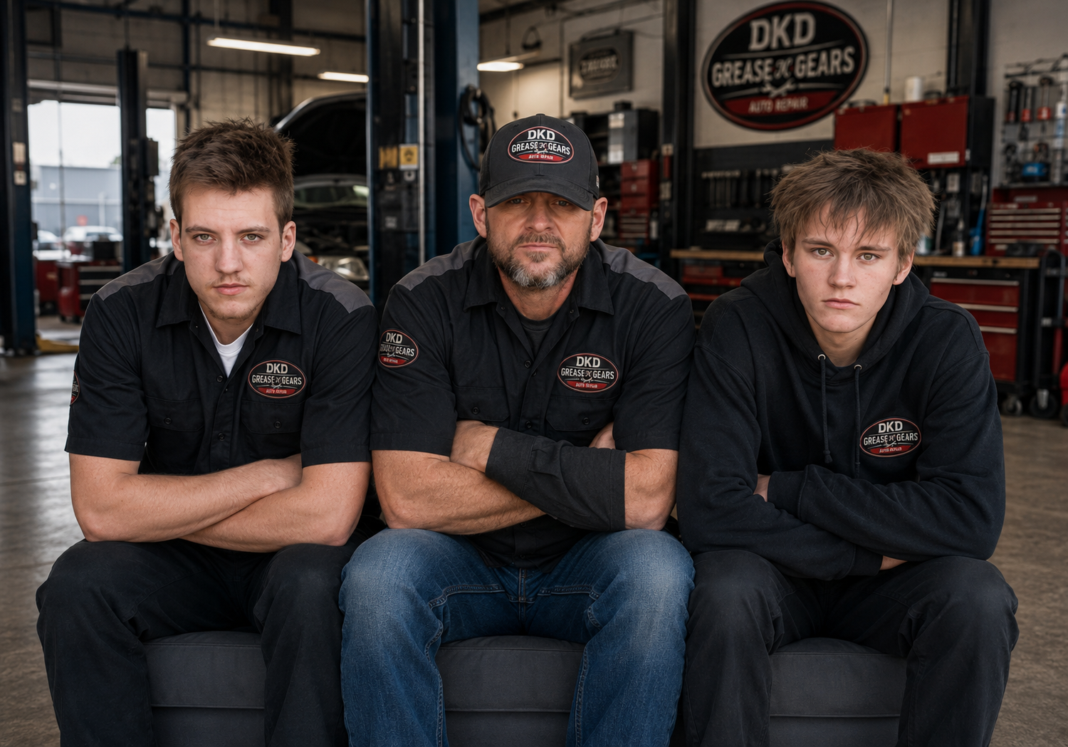 Dennis, Kyler, and Dylan of DKD Grease N Gears